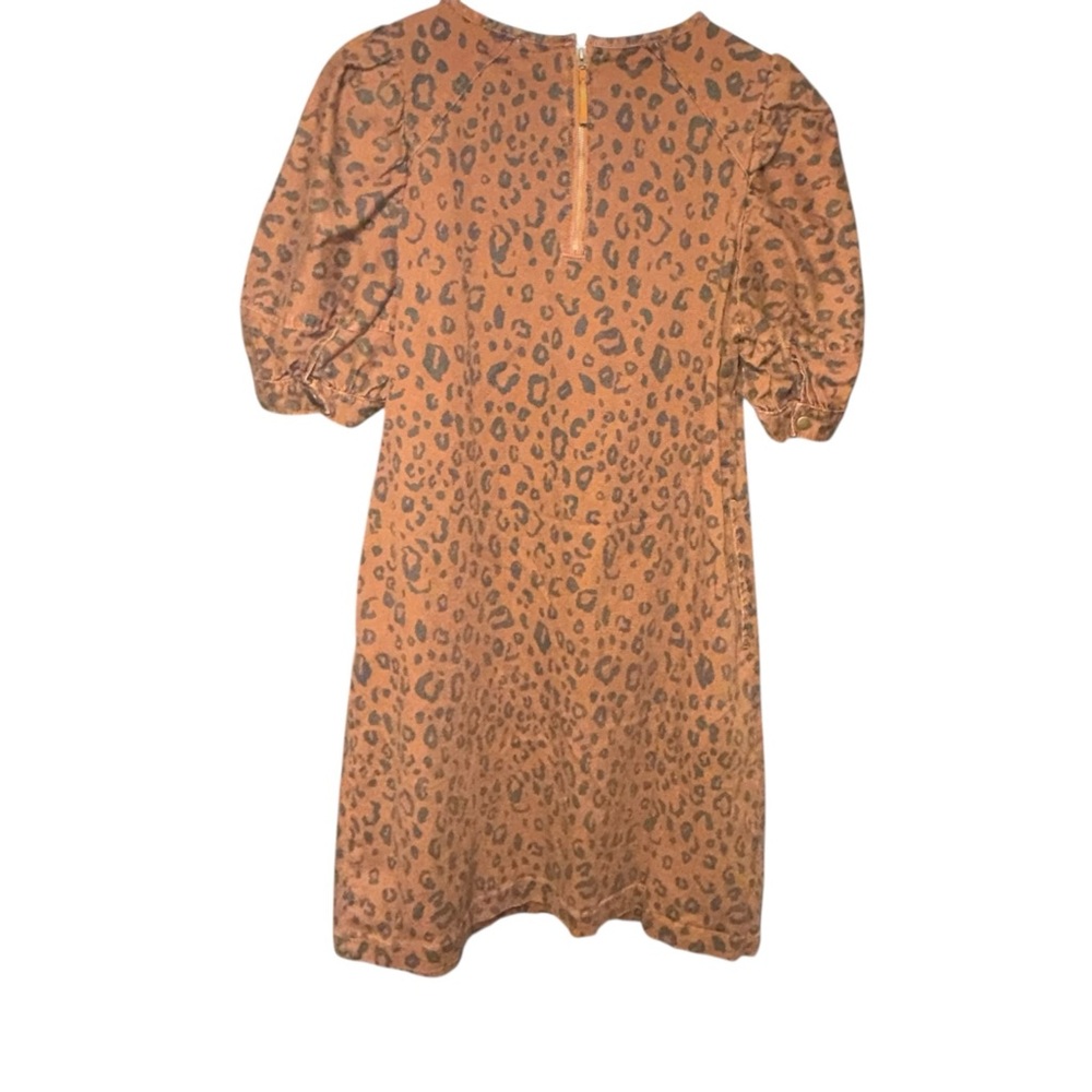 UNIVERSAL THREAD Leopard Denim Mini Puff Sleeves … - image 5